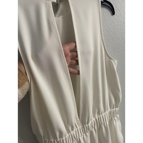 Topshop Romper Jumpsuit Cream Size 8 Pockets - Picture 9 of 12